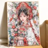Nhân Vật Cổ Chữ Thập Bộ Hoạt Hình Cô Gái Đẹp Handmade 2.024 Phong Cách Mới In Chính Xác 5