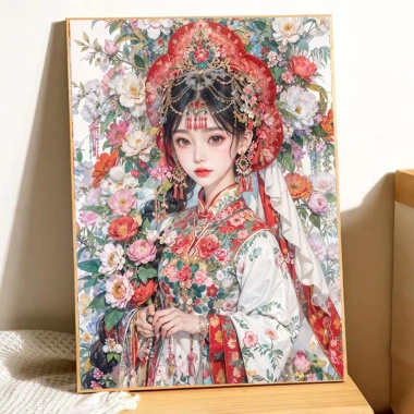 Nhân Vật Cổ Chữ Thập Bộ Hoạt Hình Cô Gái Đẹp Handmade 2.024 Phong Cách Mới In Chính Xác 7