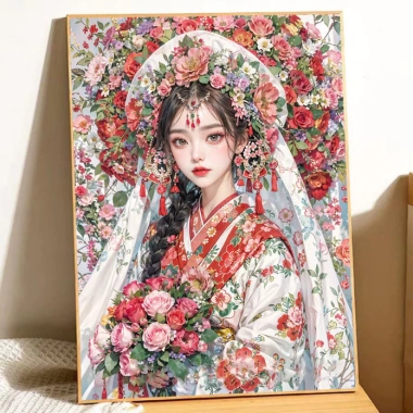 Nhân Vật Cổ Chữ Thập Bộ Hoạt Hình Cô Gái Đẹp Handmade 2.024 Phong Cách Mới In Chính Xác 9