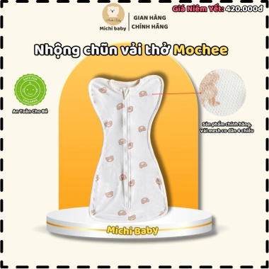Nhộng Chũn Mesh Mochee Vải Thở Siêu Mềm Co Dãn Giúp Bé Ngủ Sâu - Michi Baby MC552