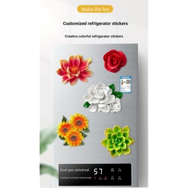 Nhựa Hoa Tủ Lạnh 3D Miếng Dán - Mô Phỏng Thực Vật Ba Chiều, Giá 104.500₫ 9