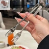 Nĩa ăn tối thép không gỉ + dao kéo Hàn Quốc – salad, tráng miệng, trái cây – COD