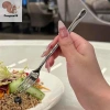 Nĩa ăn tối thép không gỉ + dao kéo Hàn Quốc – salad, tráng miệng, trái cây – COD 2