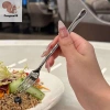 Nĩa ăn tối thép không gỉ + dao kéo Hàn Quốc – salad, tráng miệng, trái cây – COD 3