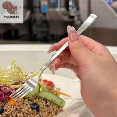 Nĩa ăn tối thép không gỉ + dao kéo Hàn Quốc – salad, tráng miệng, trái cây – COD