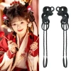 Nơ Bun Head Tóc Giả Hanfu Đuôi Ngựa Xoắn, Kẹp Móng Vuốt Nhẹ, Tóc Nối Dài Tự Nhiên – 178.200₫ 8