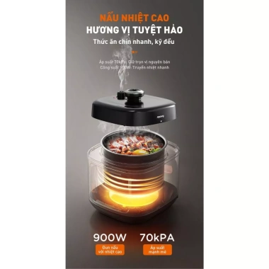 Nồi cơm áp suất đa năng Joyoung JHPC-5.100 5L 900W 11 chức năng, 2 lòng nồi, hẹn giờ, BH 24t - Giá 1.734.200₫
