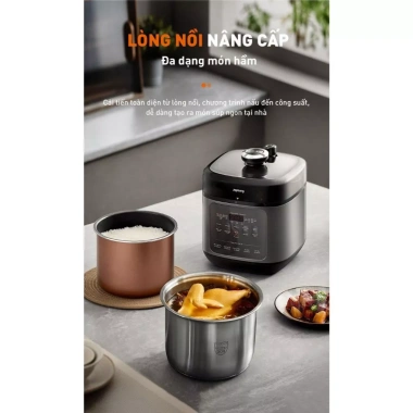 Nồi cơm áp suất đa năng Joyoung JHPC-5.100 5L 900W 11 chức năng, 2 lòng nồi, hẹn giờ, BH 24t - Giá 1.734.200₫