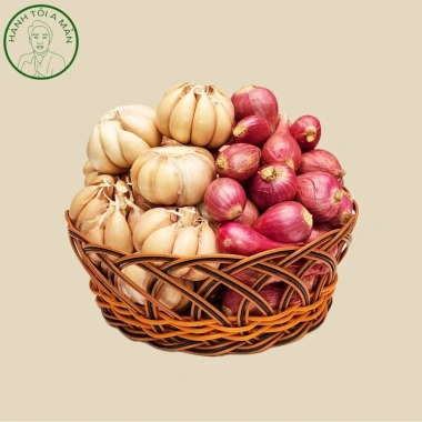 Nửa Ký Hành Tỏi 250g + 250g Tỏi Khô Sạch, Hành Tím Việt Nam, Hành Ấn Độ Giá Ưu Đãi 45,000 VND
