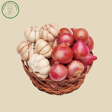 Nửa Ký Hành Tỏi 250g + 250g Tỏi Khô Sạch, Hành Tím Việt Nam, Hành Ấn Độ Giá Ưu Đãi 45,000 VND