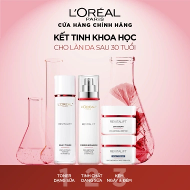 Nước cân bằng cấp ẩm da LOreal Revitalift Advanced Aqua Milky Toner 65ml - Giá 700k