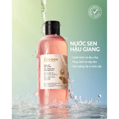 Nước Cân Bằng Cocoon Sen Hậu Giang 500ml - Dưỡng ẩm, Làm Dịu Da Nhạy Cảm, Chính Hãng, Giá Ưu Đãi 425k