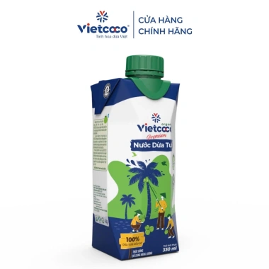 Nước Dứa Tươi Cơ Hộp Giấy 330ml ViệtcoCo USDA Organic - Xanh Sam Natural, Giá 35.000