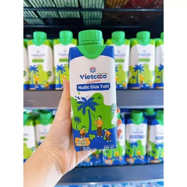 Nước Dứa Tươi Cơ Hộp Giấy 330ml ViệtcoCo USDA Organic - Xanh Sam Natural, Giá 35.000