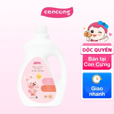 Nước giặt Animo cho bé hương trái cây mùa hè 2,8L - Dịu nhẹ, không kích ứng, chỉ 173.160₫ 2 Nước giặt Animo cho bé hương trái cây mùa hè 2,8L - Dịu nhẹ, không kích ứng, chỉ 173.160₫ 2