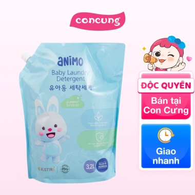 Nước giặt cho bé Animo hương Làn Gió Mùa Hè 3,2L túi refill giá chỉ 182.520₫ an toàn thơm nhẹ 2 Nước giặt cho bé Animo hương Làn Gió Mùa Hè 3,2L túi refill giá chỉ 182.520₫ an toàn thơm nhẹ 2