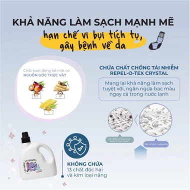 Nước giặt đồ sơ sinh hữu cơ K-mom Lalabebe Hàn Quốc - Giảm còn 179.000₫ 5