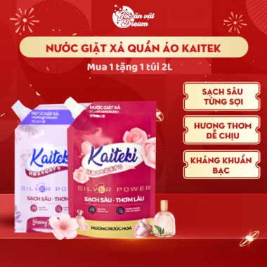 Nước Giặt Xả Kaiteki 2L - Thơm Lâu, Sạch Sâu, Mua 1 Tặng 1 Giá 109.222₫