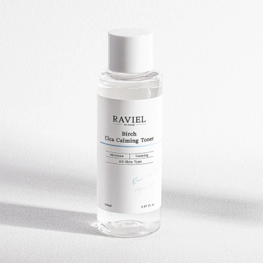 Nước hoa hồng Raviel Calming Toner 150ml - Dịu da, Cica, Birch, xanh dương, 149k