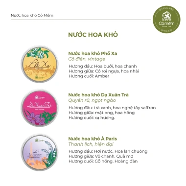 Nước Hoa Khô Dạng Sáp Cỏ Mềm 10g - Tặng Túi Vải - Giá Ưu Đãi 206.000đ