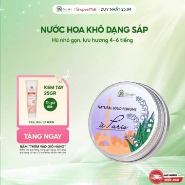 Nước hoa khô thiên nhiên Paris - Hương lan chuông, mơ chín, cỏ mềm 10g, tặng túi vải nhỏ - Thanh lịch, giá ưu đãi 206k