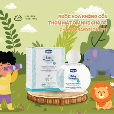 Nước hoa không cồn Chicco 100ml - Thơm mát cho bé sơ sinh, giảm giá 420k