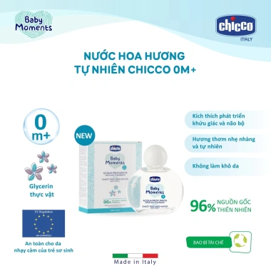 Nước hoa không cồn Chicco 100ml - Thơm mát cho bé sơ sinh, giảm giá 420k 2
