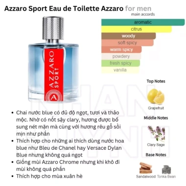 Nước hoa nam Azzaro Sport 100ml - Hương thơm năng động, giảm giá tới 1,49 triệu 2