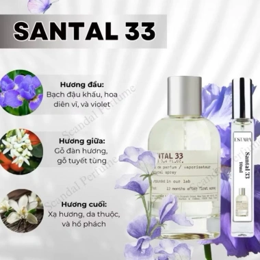Nước hoa unisex LLB San tal 33 10ml - Hương gỗ trầm ấm nhẹ, lưu hương lâu 59.000đ