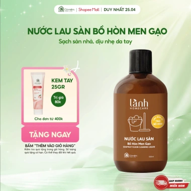Nước Lau Sàn Nhà Lành HomeCare 500ml Chiết Xuất Bồ Hòn Men Gạo Cỏ Mềm - 131k