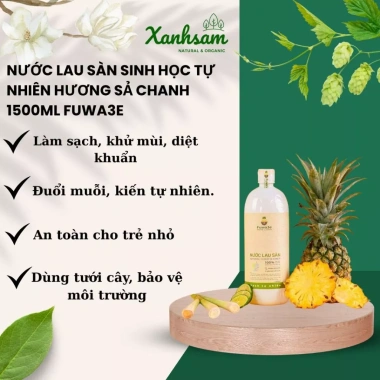 Nước Lau Sàn Sinh Học Tự Nhiên Hương Sả Chanh 1.000ml Fuwa3e - 137.5k Xanhsam Organic