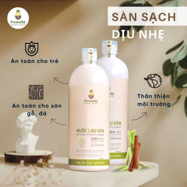 Nước Lau Sàn Sinh Học Tự Nhiên Hương Sả Chanh 1.000ml Fuwa3e - 137.5k Xanhsam Organic