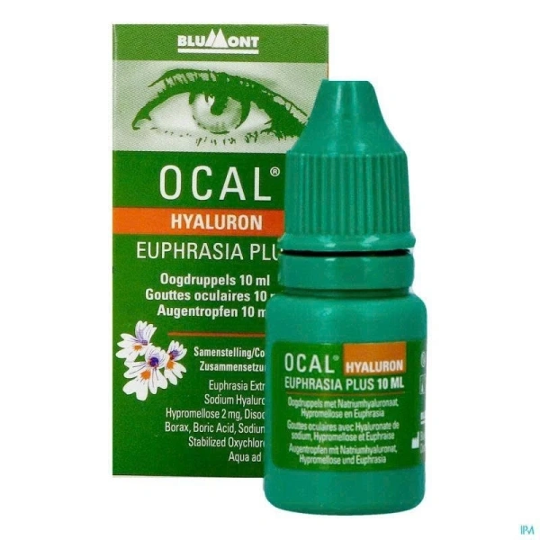 Hình ảnh sản phẩm Nước mắt nhân tạo Ocal Hyaluron Euphrasia Plus nhập khẩu Anh Quốc 10ml - Độ ẩm sâu, giảm khô mắt, giá ưu đãi 130k