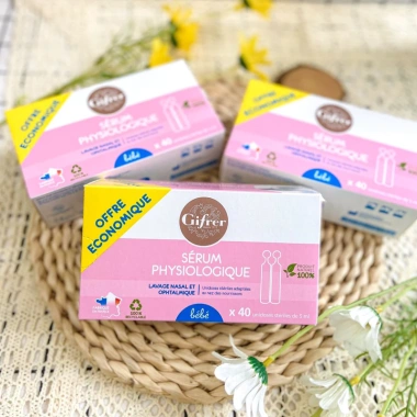 Nước muối sinh lý Gifrer Pháp – Vệ sinh mắt, mũi, miệng cho bé sơ sinh, 125k 3