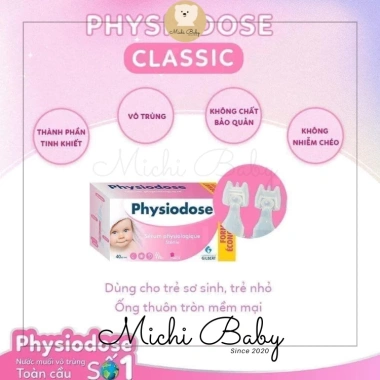 Nước muối sinh lý Physiodose hồng vàng xanh Pháp an toàn Michi Baby MC118 170.000đ 5