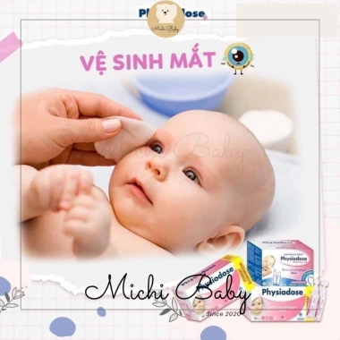 Nước muối sinh lý Physiodose hồng vàng xanh Pháp an toàn Michi Baby MC118 170.000đ 6