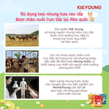 Nước nhung hươu Ki&Young cho bé 1 tuổi, vị ngọt, đóng túi tiện lợi 33.000 VND 7