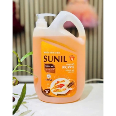 Nước Rửa Chén Sunil 2L Can - Công Thức Tẩy Dầu, Không Mùi, Giá Ưu Đãi 110k