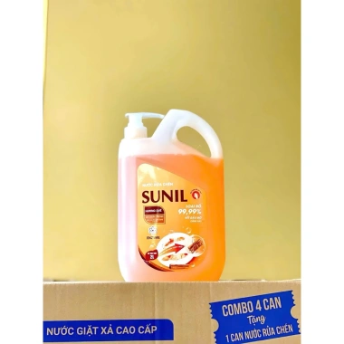 Nước Rửa Chén Sunil 2L Can - Công Thức Tẩy Dầu, Không Mùi, Giá Ưu Đãi 110k