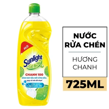 Nước rửa chén Sunlight hương chanh 725ml - Giá chỉ 32.000đ, tẩy bám bẩn mạnh, sạch bát dĩa nhanh