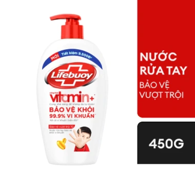 Nước rửa tay Lifebuoy 500ml Sạch khuẩn, diệt vi khuẩn, giảm giá 89.000đ