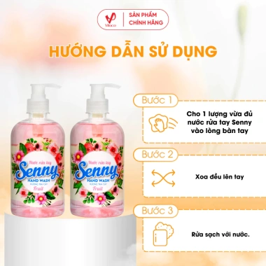Nước Rửa Tay SENNY Hương Trái Cây Tự Nhiên 500g - Khử mùi, bảo vệ da, da trắng mịn, 33.000₫