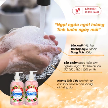Nước Rửa Tay SENNY Hương Trái Cây Tự Nhiên 500g - Khử mùi, bảo vệ da, da trắng mịn, 33.000₫