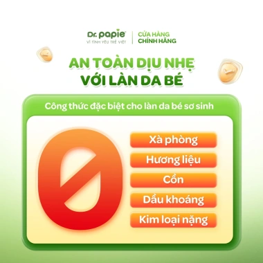 Nước tắm thảo dược Dr.Papie Shan Tuyết – Giảm rôm sảy, mẩn ngứa bé, 230/300/500ml, giá 135k