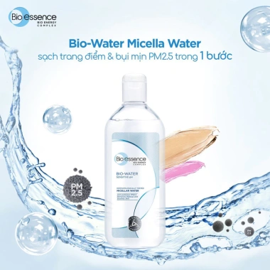 Nước tẩy trang Bio Essence Bio Water 100ml không cồn, dịu nhẹ cho da nhạy cảm, làm sạch lớp trang điểm và bụi PM2.5
