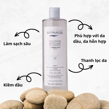 Nước Tẩy Trang Byphasse Than Hoạt Tính 500ml - Sạch Sâu, Thanh Lọc Da Dầu, 159k 2 Nước Tẩy Trang Byphasse Than Hoạt Tính 500ml - Sạch Sâu, Thanh Lọc Da Dầu, 159k 2