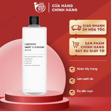 Nước Tẩy Trang Caryophy Smart Cleansing Water 500ml - Dành cho Da Dầu Mụn, Làm Dịu, Làm Sạch Sâu, Giá Ưu Đãi 303.000đ
