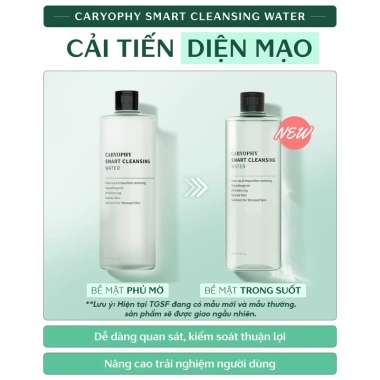 Nước Tẩy Trang Caryophy Smart Cleansing Water 500ml - Dành cho Da Dầu Mụn, Làm Dịu, Làm Sạch Sâu, Giá Ưu Đãi 303.000đ