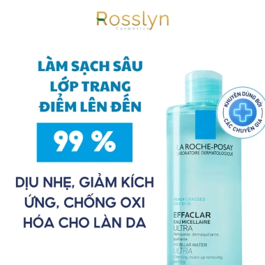 Nước Tẩy Trang La Roche Posay Effaclar Micellar Water Ultra 400ml - Dành cho Da Dầu Nhạy Cảm, Giá ưu đãi 383.000đ