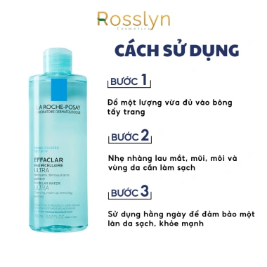 Nước Tẩy Trang La Roche Posay Effaclar Micellar Water Ultra 400ml - Dành cho Da Dầu Nhạy Cảm, Giá ưu đãi 383.000đ